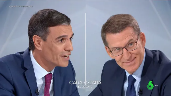 Sánchez y Feijóo en el cara a cara previo al 23J